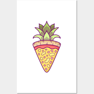 Pineapple Pizza Coat of Arms Posters and Art